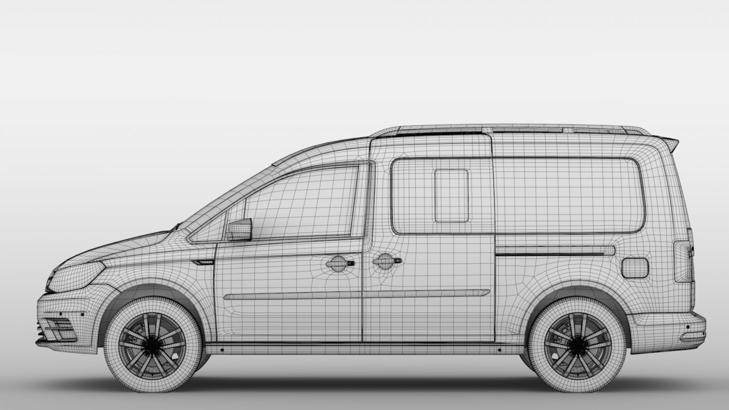 Volkswagen Caddy Maxi 2018 3D-Modell in Van und Minivan 3DExport