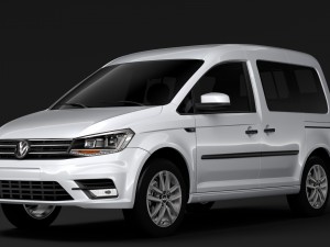 volkswagen caddy 2018 3D Model