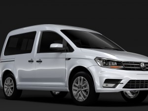 volkswagen caddy 2018 3D Model