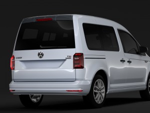 volkswagen caddy 2018 3D Model