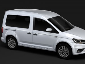 volkswagen caddy 2018 3D Model