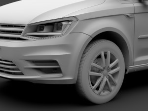 volkswagen caddy 2018 3D Model