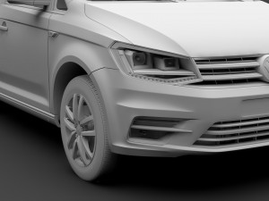 volkswagen caddy 2018 3D Model