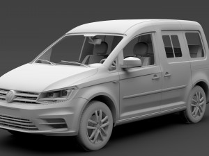 volkswagen caddy 2018 3D Model