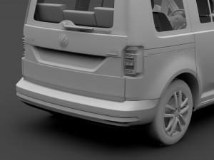 volkswagen caddy 2018 3D Model