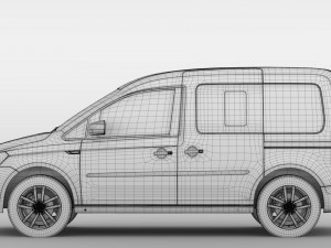 volkswagen caddy 2018 3D Model