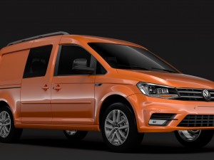 volkswagen caddy maxi crew bus 2018 3D 모델