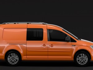volkswagen caddy maxi crew bus 2018 3D 모델