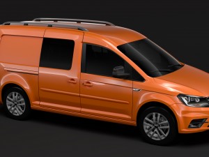 volkswagen caddy maxi crew bus 2018 3D 모델