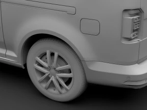 volkswagen caddy maxi crew bus 2018 3D Model