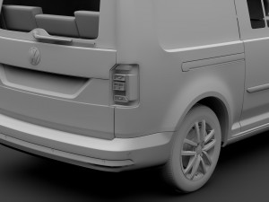 volkswagen caddy maxi crew bus 2018 3D 모델