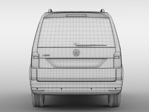 volkswagen caddy maxi crew bus 2018 3D 모델