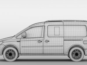 volkswagen caddy maxi crew bus 2018 3D 모델