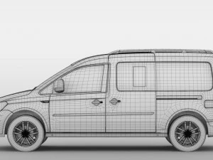 volkswagen caddy maxi crew bus 2018 3D Model