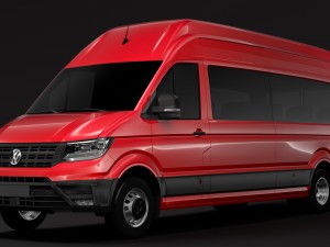 vw crafter l3h3 window van 2018 3Dモデル