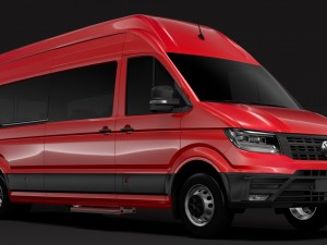 vw crafter l3h3 window van 2018 3Dモデル