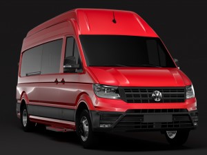vw crafter l3h3 window van 2018 3Dモデル