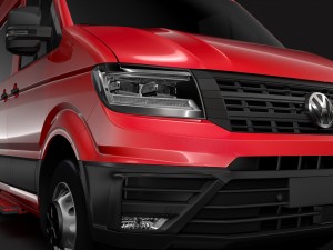 vw crafter l3h3 window van 2018 3Dモデル