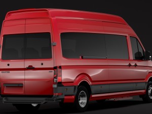 vw crafter l3h3 window van 2018 3Dモデル