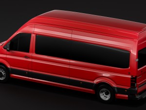 vw crafter l3h3 window van 2018 3Dモデル