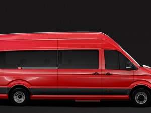 vw crafter l3h3 window van 2018 3Dモデル