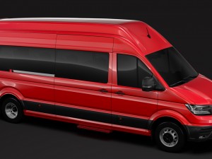 vw crafter l3h3 window van 2018 3Dモデル