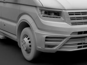 vw crafter l3h3 window van 2018 3Dモデル