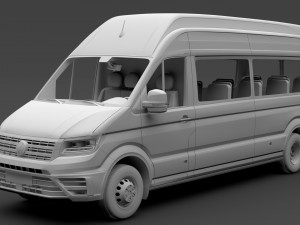 vw crafter l3h3 window van 2018 3Dモデル