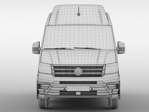 vw crafter l3h3 window van 2018 3Dモデル