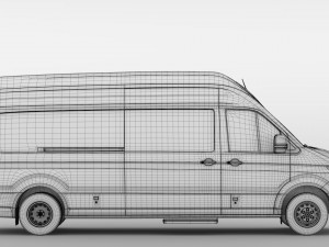 vw crafter l3h3 window van 2018 3Dモデル