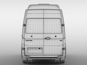 vw crafter l3h3 window van 2018 3Dモデル