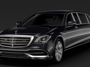 mercedes maybach s 650 pullman guard vv222 2018 3D Model