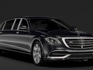 mercedes maybach s 650 pullman guard vv222 2018 Modelo 3D