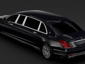 mercedes maybach s 650 pullman guard vv222 2018 Modelo 3D