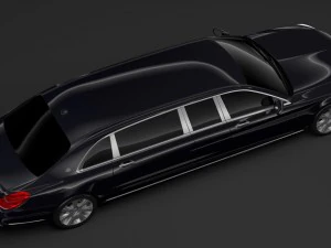 mercedes maybach s 650 pullman guard vv222 2018 3D Model