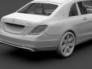 mercedes maybach s 650 pullman guard vv222 2018 Modelo 3D