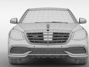 mercedes maybach s 650 pullman guard vv222 2018 3D Model