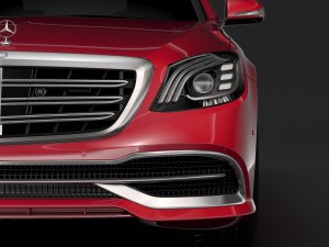 mercedes maybach s 560 x222 2018 3D Model