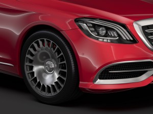 mercedes maybach s 560 x222 2018 3D Model