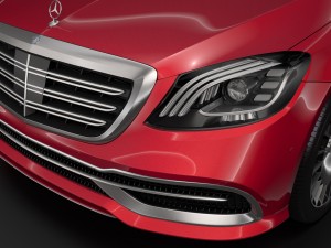mercedes maybach s 560 x222 2018 3D Model