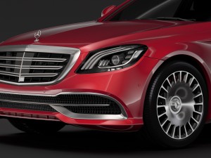 mercedes maybach s 560 x222 2018 3D Model