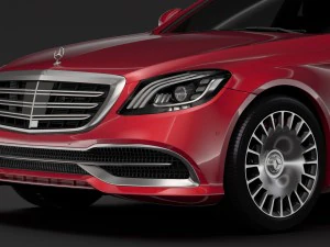 mercedes maybach s 560 x222 2018 3D Model