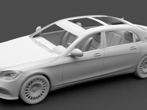 mercedes maybach s 560 x222 2018 3D Model