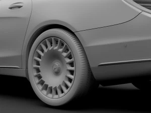 mercedes maybach s 560 x222 2018 3D Model