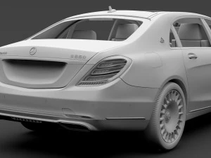 mercedes maybach s 560 x222 2018 3D Model
