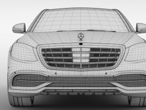 mercedes maybach s 560 x222 2018 3D Model