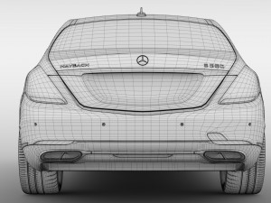 mercedes maybach s 560 x222 2018 3D Model