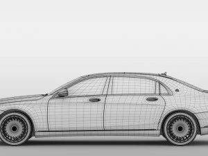 mercedes maybach s 560 x222 2018 3D Model