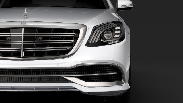 mercedes maybach s 650 x222 2018 3D Model .c4d .max .obj .3ds .fbx .stl .blend 