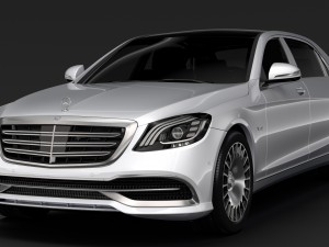 mercedes maybach s 650 x222 2018 3D Model